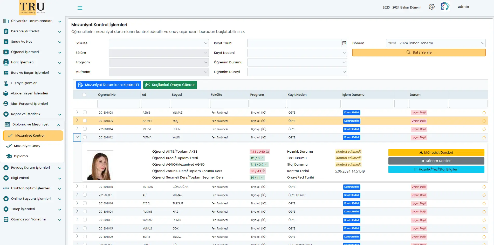 TRU Yazılım Diploma ve Mezuniyet